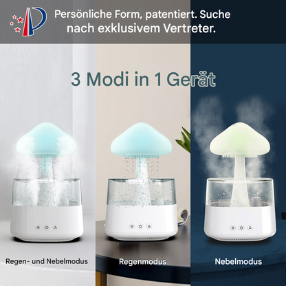 LED Luftbefeuchter & Aroma Diffuser – Leiser Ultraschall Raumbefeuchter mit Ambientelicht für Schlafzimmer & Wohnzimmer