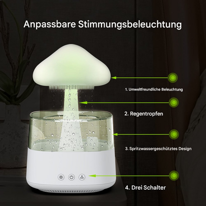 LED Luftbefeuchter & Aroma Diffuser – Leiser Ultraschall Raumbefeuchter mit Ambientelicht für Schlafzimmer & Wohnzimmer