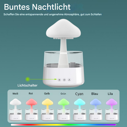 LED Luftbefeuchter & Aroma Diffuser – Leiser Ultraschall Raumbefeuchter mit Ambientelicht für Schlafzimmer & Wohnzimmer