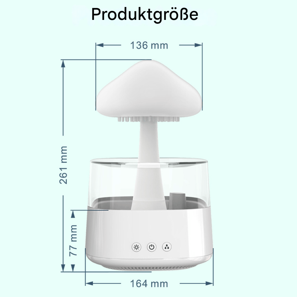 LED Luftbefeuchter & Aroma Diffuser – Leiser Ultraschall Raumbefeuchter mit Ambientelicht für Schlafzimmer & Wohnzimmer