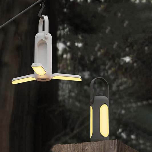 LED Campinglampe Faltbar & Wiederaufladbar – Tragbare Outdoor Laterne mit warmweißem Licht, USB Camping Licht für Zelt, Garten & Wandern
