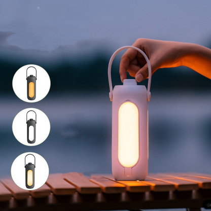 LED Campinglampe Faltbar & Wiederaufladbar – Tragbare Outdoor Laterne mit warmweißem Licht, USB Camping Licht für Zelt, Garten & Wandern