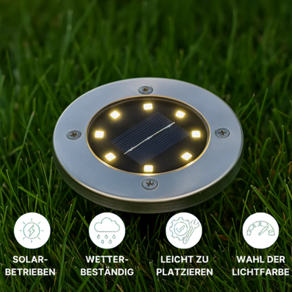 Solar Bodenleuchte LED – Outdoor Gartenbeleuchtung – Wasserdicht Bodenspot – Solar Wegeleuchte für Terrasse/Beet/Weg – Warmweiß & Kaltweiß