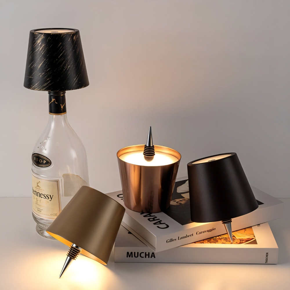 Kabellose LED Tischlampe mit Akku | Dimmbar, USB-C, Designlampe für Innen & Außen