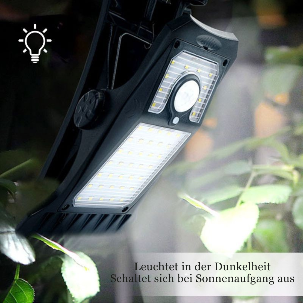 Solar LED Wandleuchte Außen mit Bewegungsmelder – Wasserdichte Solarlampe für Garten, Einfahrt & Terrasse