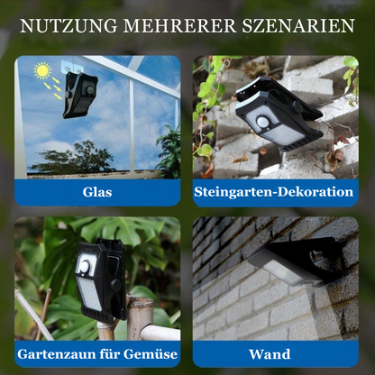 Solar LED Wandleuchte Außen mit Bewegungsmelder – Wasserdichte Solarlampe für Garten, Einfahrt & Terrasse