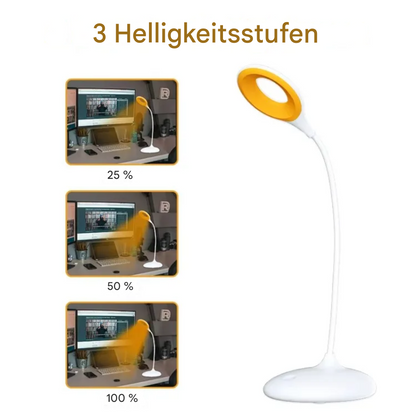 Moderne LED Schreibtischlampe – Dimmbare Touch-Tischlampe mit flexiblem Schwanenhals & Augenfreundlichem Licht