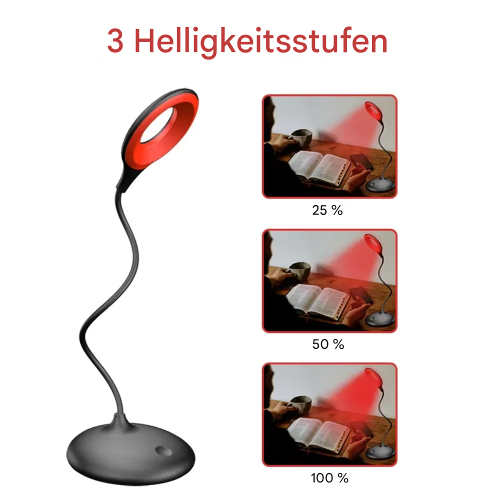 Moderne LED Schreibtischlampe – Dimmbare Touch-Tischlampe mit flexiblem Schwanenhals & Augenfreundlichem Licht
