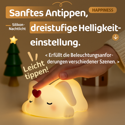 Silikon LED Nachtlicht mit Timer – Kinder Nachtlampe zum Einschlafen, Weiches Schlummerlicht