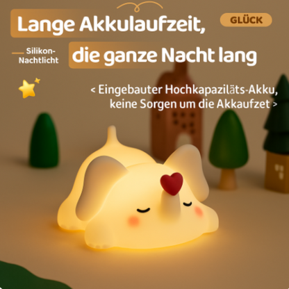 Silikon LED Nachtlicht mit Timer – Kinder Nachtlampe zum Einschlafen, Weiches Schlummerlicht
