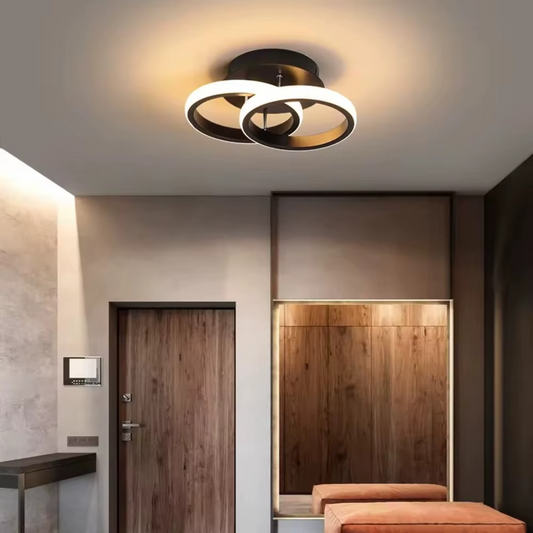 Moderne LED Deckenleuchte dimmbar – Wohnzimmer & Schlafzimmer Lampe | Warmweiß | Energiesparende Deckenlampe