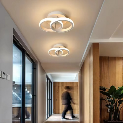 Moderne LED Deckenleuchte dimmbar – Wohnzimmer & Schlafzimmer Lampe | Warmweiß | Energiesparende Deckenlampe