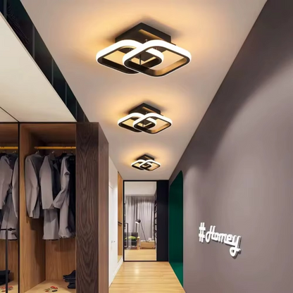 Moderne LED Deckenleuchte dimmbar – Wohnzimmer & Schlafzimmer Lampe | Warmweiß | Energiesparende Deckenlampe