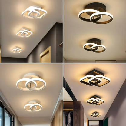 Moderne LED Deckenleuchte dimmbar – Wohnzimmer & Schlafzimmer Lampe | Warmweiß | Energiesparende Deckenlampe