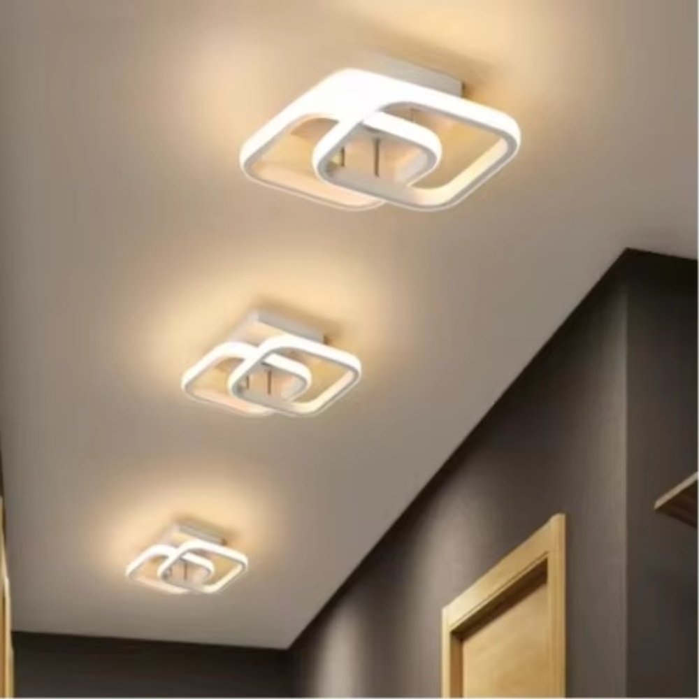 Moderne LED Deckenleuchte dimmbar – Wohnzimmer & Schlafzimmer Lampe | Warmweiß | Energiesparende Deckenlampe