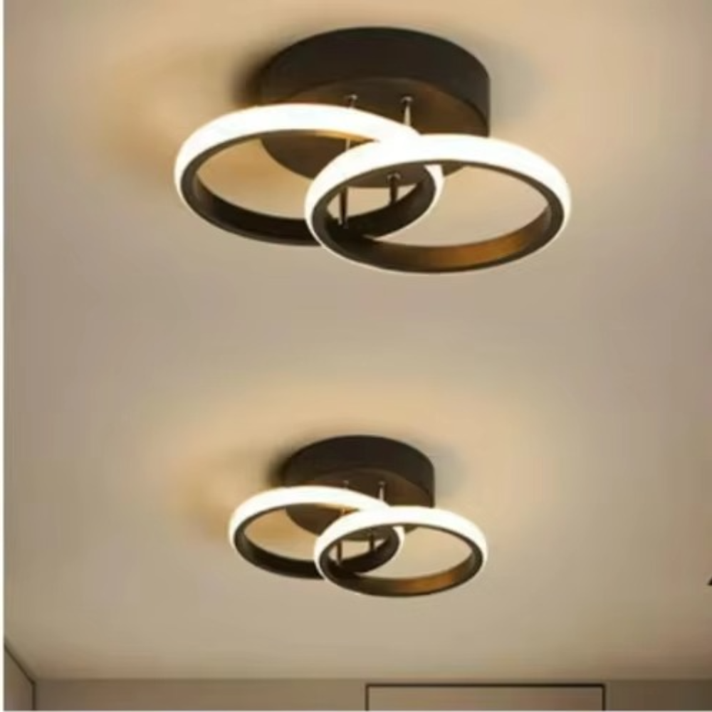 Moderne LED Deckenleuchte dimmbar – Wohnzimmer & Schlafzimmer Lampe | Warmweiß | Energiesparende Deckenlampe