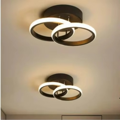 Moderne LED Deckenleuchte dimmbar – Wohnzimmer & Schlafzimmer Lampe | Warmweiß | Energiesparende Deckenlampe