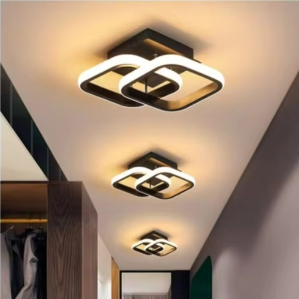 Moderne LED Deckenleuchte dimmbar – Wohnzimmer & Schlafzimmer Lampe | Warmweiß | Energiesparende Deckenlampe