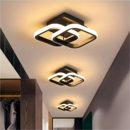 Moderne LED Deckenleuchte dimmbar – Wohnzimmer & Schlafzimmer Lampe | Warmweiß | Energiesparende Deckenlampe