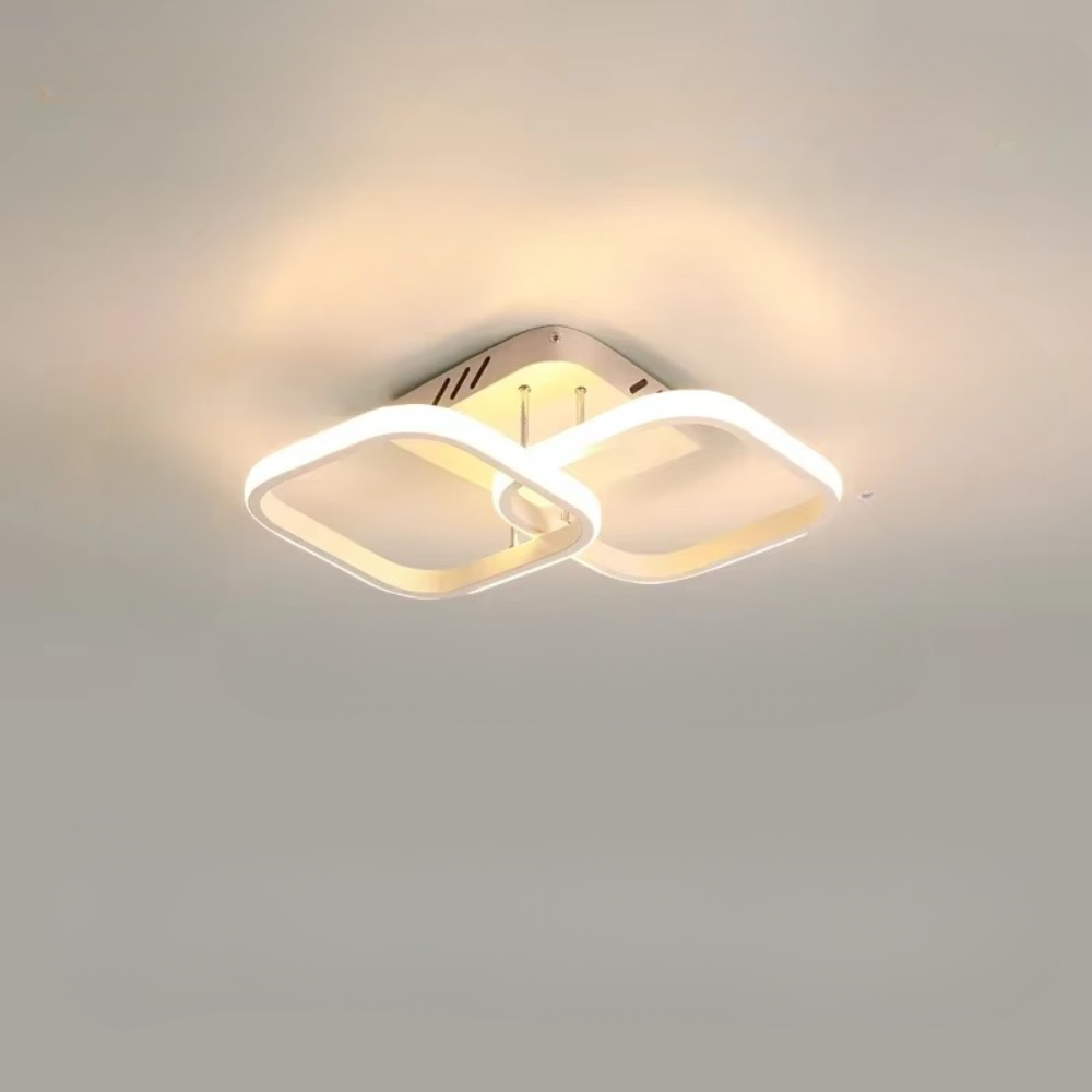 Moderne LED Deckenleuchte dimmbar – Wohnzimmer & Schlafzimmer Lampe | Warmweiß | Energiesparende Deckenlampe