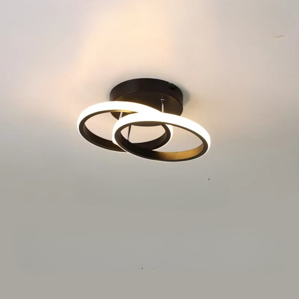 Moderne LED Deckenleuchte dimmbar – Wohnzimmer & Schlafzimmer Lampe | Warmweiß | Energiesparende Deckenlampe