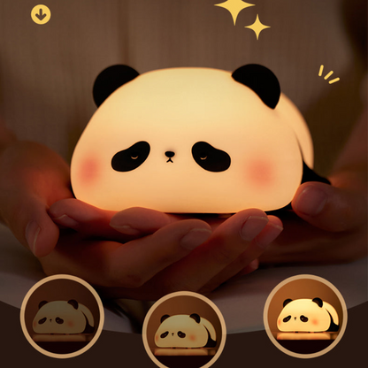 Panda Nachtlicht LED – Silikon Kinder Nachtlampe, Baby Schlaflicht, USB Wiederaufladbar & Touch-Steuerung