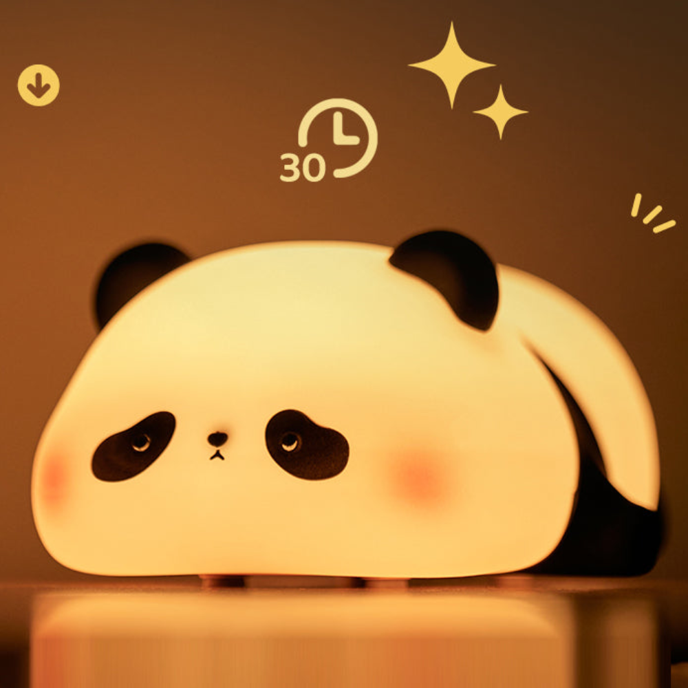 Panda Nachtlicht LED – Silikon Kinder Nachtlampe, Baby Schlaflicht, USB Wiederaufladbar & Touch-Steuerung