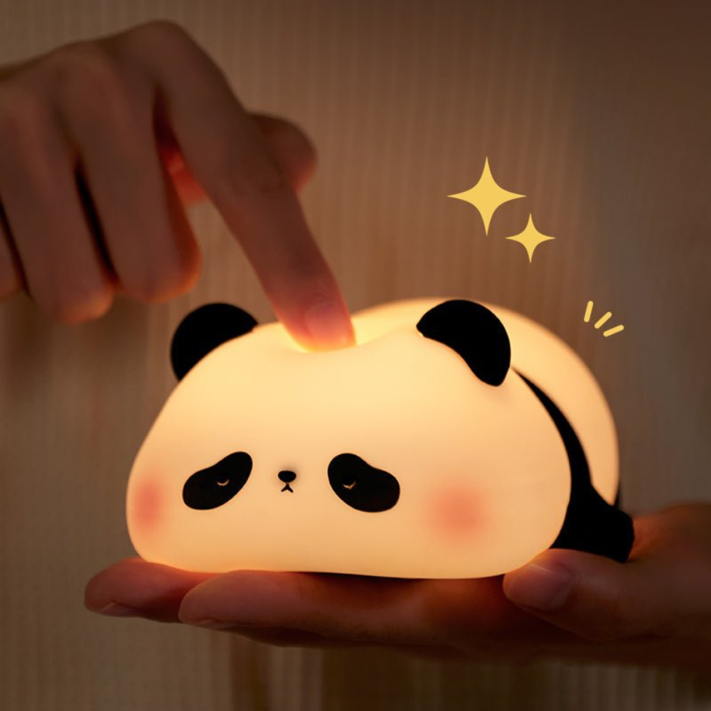 Panda Nachtlicht LED – Silikon Kinder Nachtlampe, Baby Schlaflicht, USB Wiederaufladbar & Touch-Steuerung