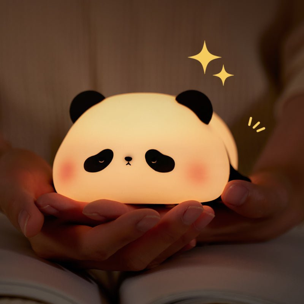 Panda Nachtlicht LED – Silikon Kinder Nachtlampe, Baby Schlaflicht, USB Wiederaufladbar & Touch-Steuerung