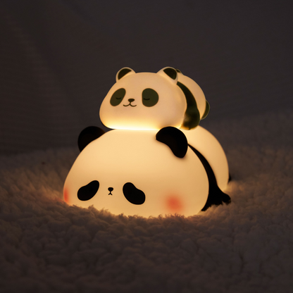 Panda Nachtlicht LED – Silikon Kinder Nachtlampe, Baby Schlaflicht, USB Wiederaufladbar & Touch-Steuerung