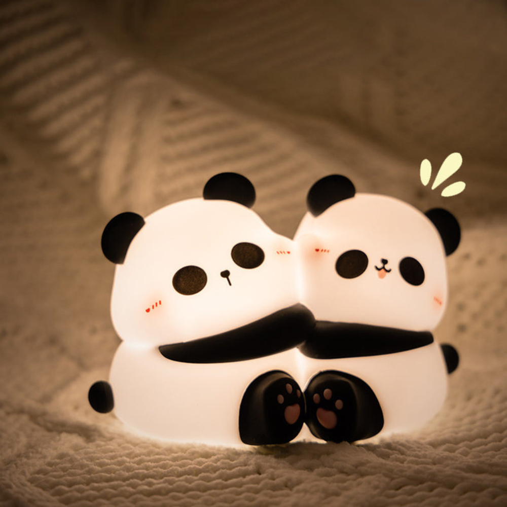 Panda Nachtlicht LED – Silikon Kinder Nachtlampe, Baby Schlaflicht, USB Wiederaufladbar & Touch-Steuerung