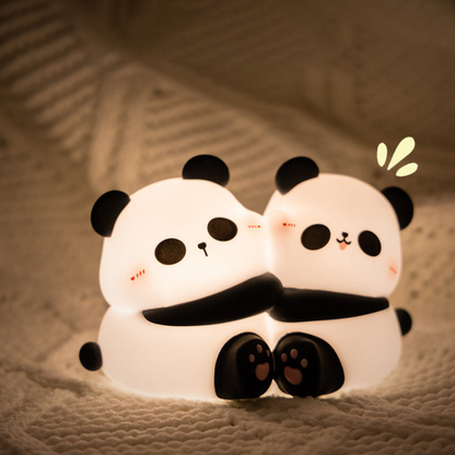 Panda Nachtlicht LED – Silikon Kinder Nachtlampe, Baby Schlaflicht, USB Wiederaufladbar & Touch-Steuerung