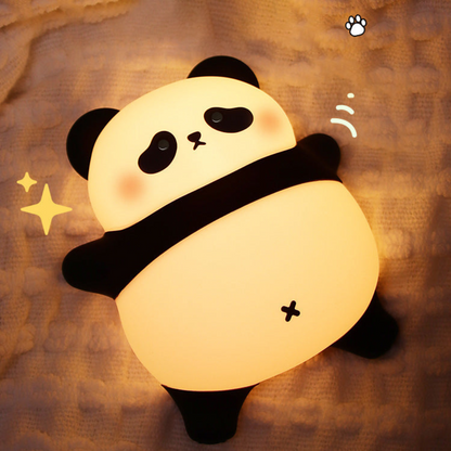 Panda Nachtlicht LED – Silikon Kinder Nachtlampe, Baby Schlaflicht, USB Wiederaufladbar & Touch-Steuerung