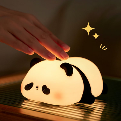 Panda Nachtlicht LED – Silikon Kinder Nachtlampe, Baby Schlaflicht, USB Wiederaufladbar & Touch-Steuerung