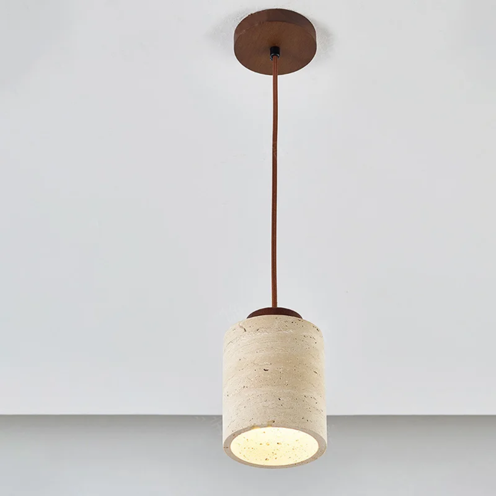 Wabi-Sabi Designer Pendelleuchte aus Stein – Moderne Nachttisch & Schlafzimmer Hängelampe für Bar, B&B & Wohnraum