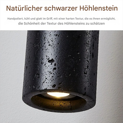 Designer Pendelleuchte aus Naturstein & Holz – E27 Hängelampe Marmor, Höhenverstellbar, Modernes Wohnlicht