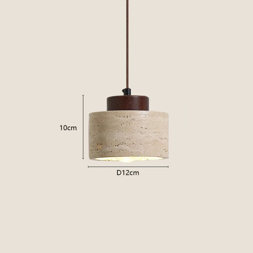 Wabi-Sabi Designer Pendelleuchte aus Stein – Moderne Nachttisch & Schlafzimmer Hängelampe für Bar, B&B & Wohnraum
