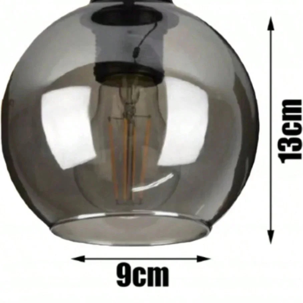 Moderne Glas Pendelleuchte E27 – Nordic Hängeleuchte mit 4 Kugel-Lampenschirmen – Deckenlampe für Esszimmer, Wohnzimmer & Küche