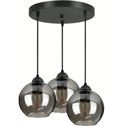 Moderne Glas Pendelleuchte E27 – Nordic Hängeleuchte mit 4 Kugel-Lampenschirmen – Deckenlampe für Esszimmer, Wohnzimmer & Küche