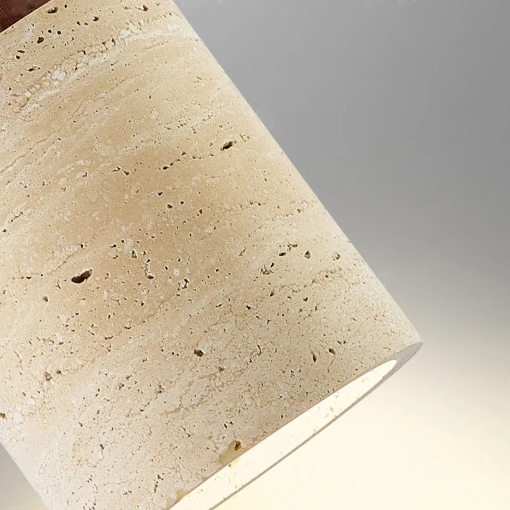 Wabi-Sabi Designer Pendelleuchte aus Stein – Moderne Nachttisch & Schlafzimmer Hängelampe für Bar, B&B & Wohnraum
