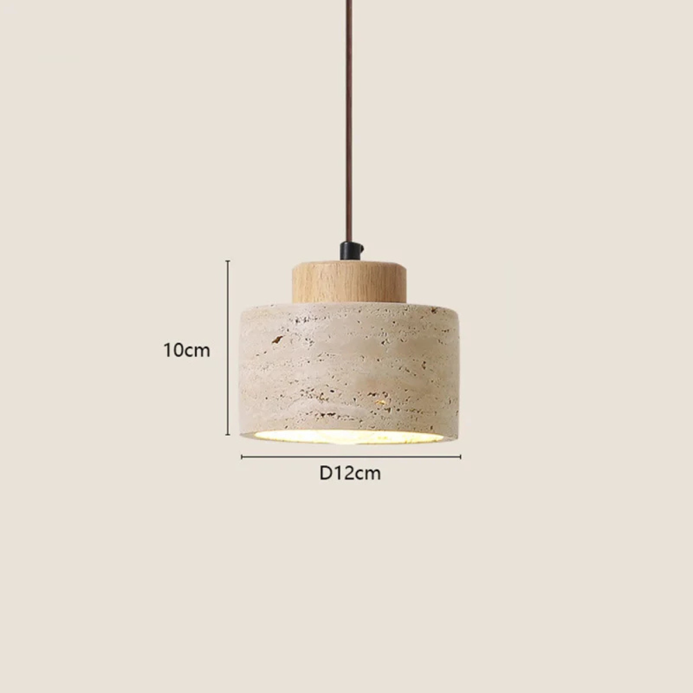 Wabi-Sabi Designer Pendelleuchte aus Stein – Moderne Nachttisch & Schlafzimmer Hängelampe für Bar, B&B & Wohnraum