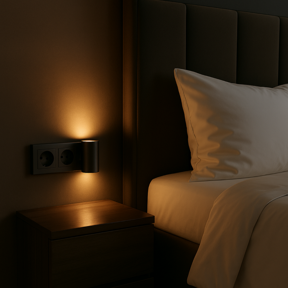 LED Steckdosenlampe – modernes Nachtlicht & kompakte Design-Lampe für Schlafzimmer & Flur