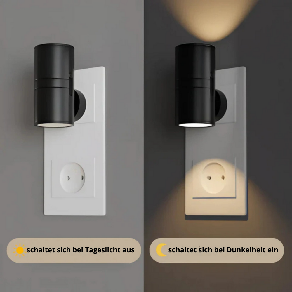 LED Steckdosenlampe – modernes Nachtlicht & kompakte Design-Lampe für Schlafzimmer & Flur