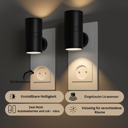 LED Steckdosenlampe – modernes Nachtlicht & kompakte Design-Lampe für Schlafzimmer & Flur