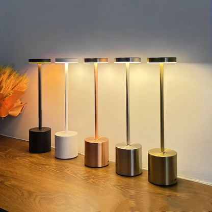 Kabellose LED Tischlampe mit Akku – Dimmbare USB-C Designlampe für Wohnzimmer, Schlafzimmer & Restaurant