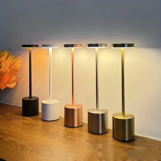 Kabellose LED Tischlampe mit Akku – Dimmbare USB-C Designlampe für Wohnzimmer, Schlafzimmer & Restaurant
