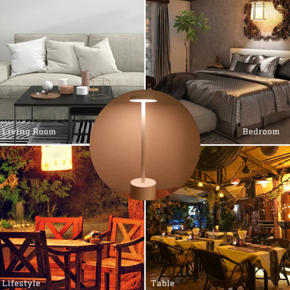 Kabellose LED Tischlampe mit Akku – Dimmbare USB-C Designlampe für Wohnzimmer, Schlafzimmer & Restaurant