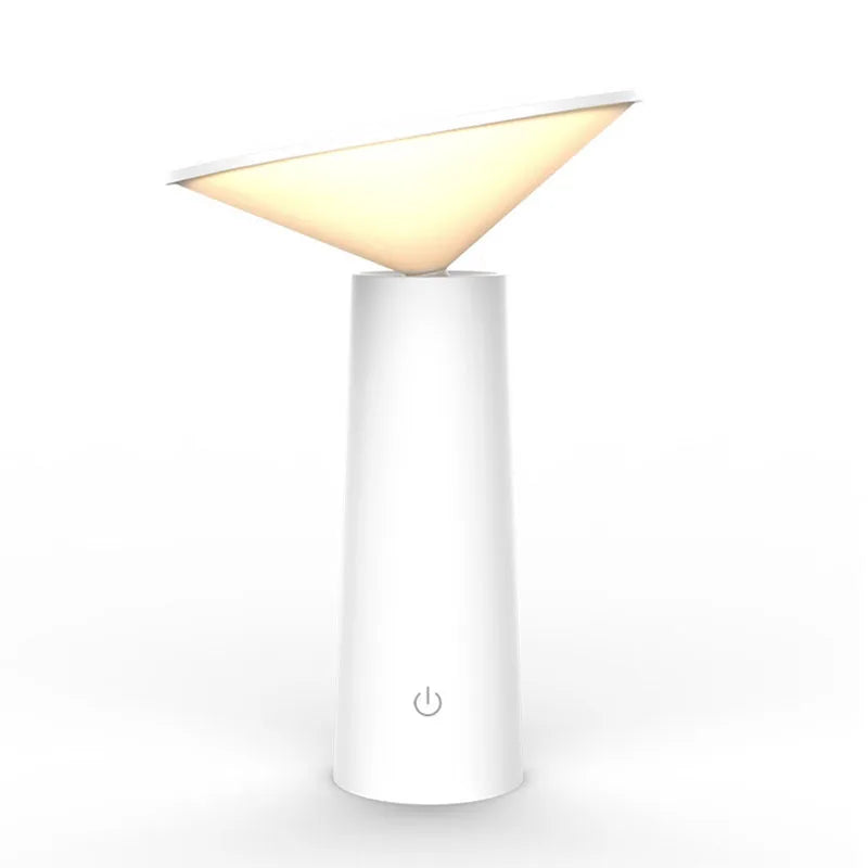 Dimmbare LED Tischlampe mit Touch – Design Nachttischlampe mit 3 Lichtfarben und USB-Anschluss