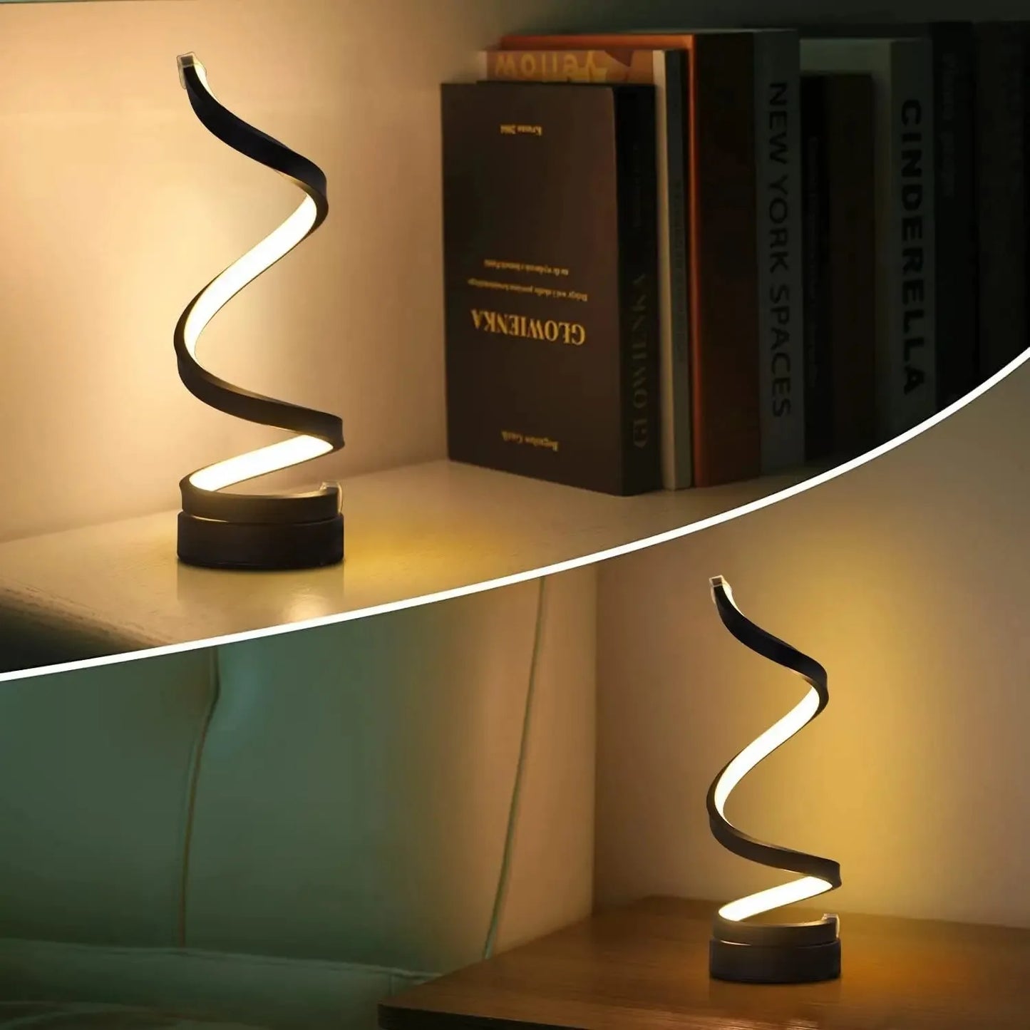 Spiral LED Tischlampe – Minimalistische Designlampe für Wohnzimmer, Schlafzimmer & Büro