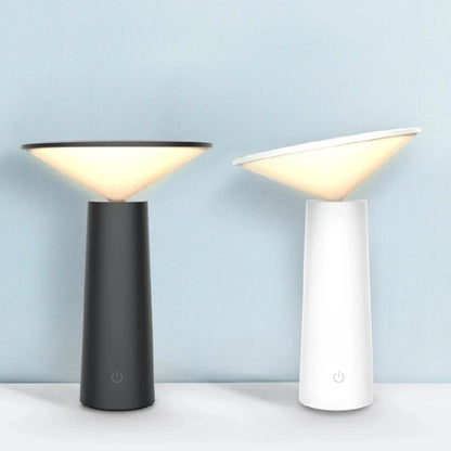 Dimmbare LED Tischlampe mit Touch – Design Nachttischlampe mit 3 Lichtfarben und USB-Anschluss
